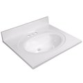 Design House Cultured Marble Vanity Top 25x22, Solid White 586222